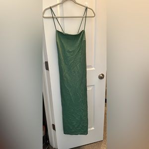 Zara Green Open Back Dress